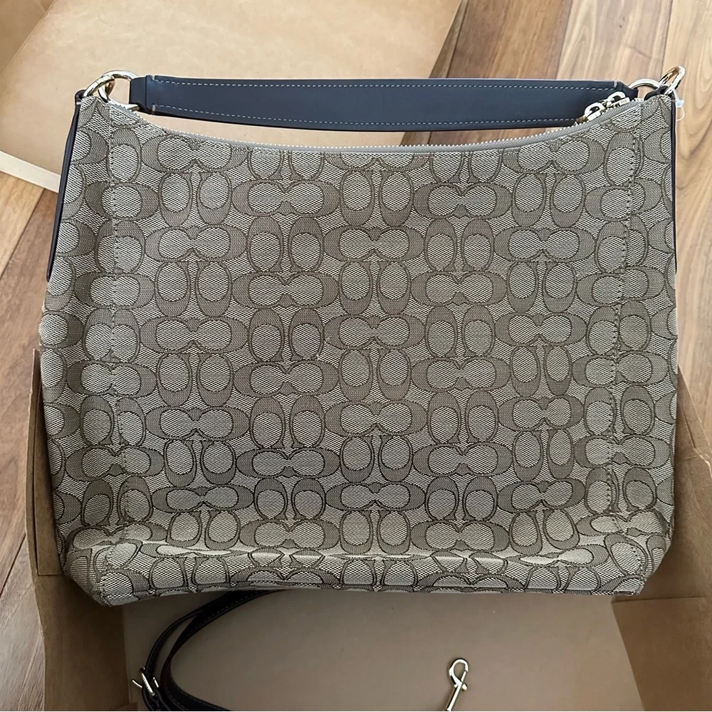 Coach Celeste in Signature Canvas Jacquard Convertible Hobo Crossbody Bag